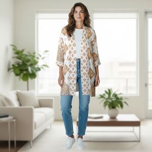 Women's Open Front Cardigan with Shawl Collar